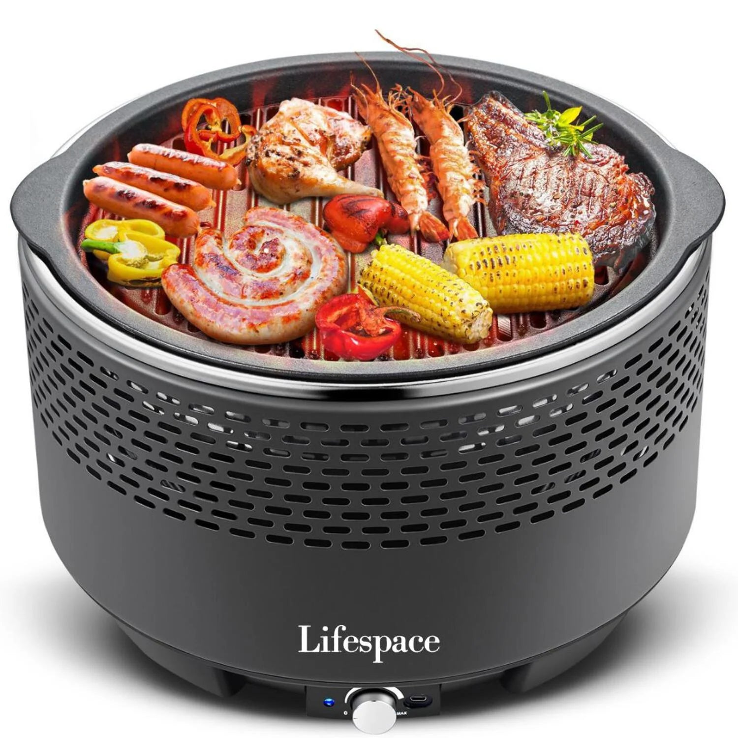 Lifespace Parrilla Portátil Ligera De Carbón Con Tapa De Cúpula Gratis Y Bolsa De Transporte